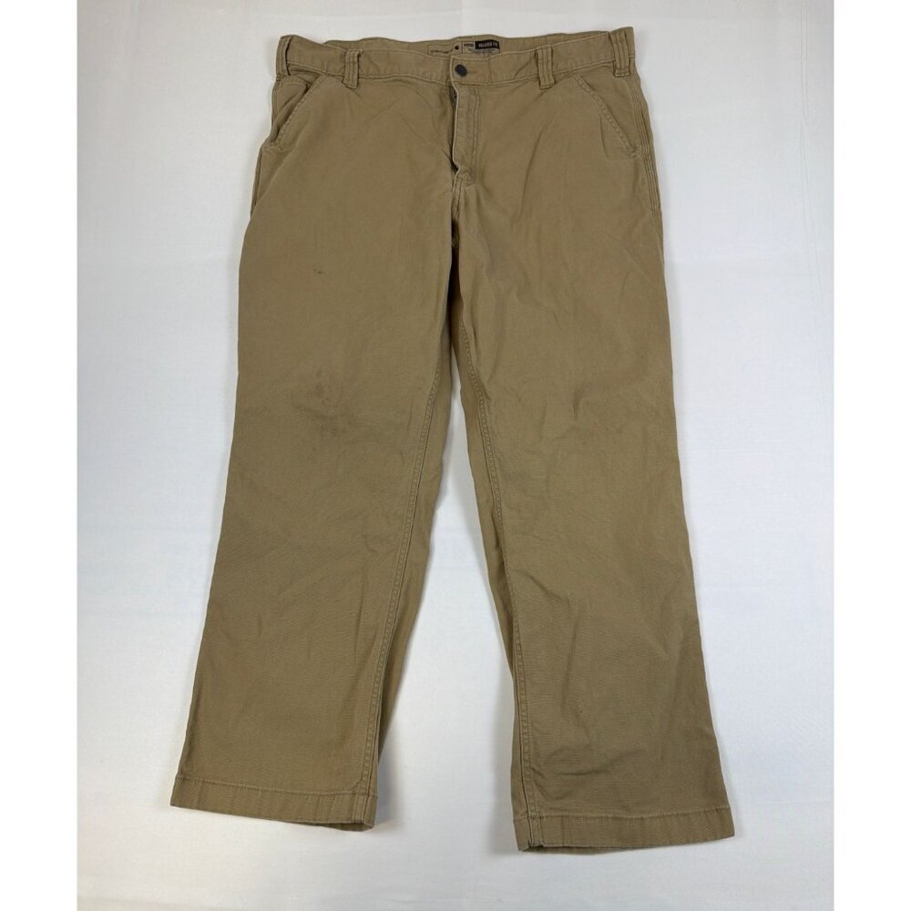 Carhartt B11 Men 40x30 Relaxed Fit Tan Washed Duck Cotton Canvas Work Pants